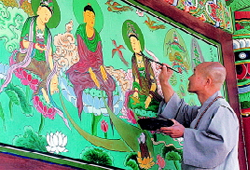 탱화장(탱화 : 도원 - 유삼영)